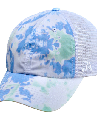 J America 5506 Adult Offroad Cap in Lagoon tie dye