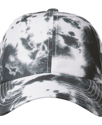 J America 5510 Adult Crew  Cap in Black tie dye