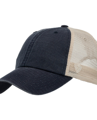 J America TW5533 Riptide Ripstop Trucker Hat in Navy