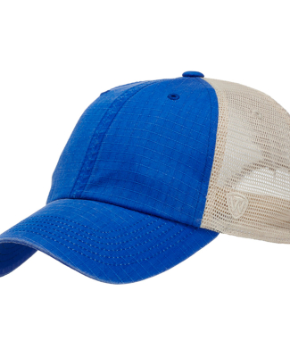 J America TW5533 Riptide Ripstop Trucker Hat in Royal