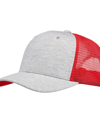 J America TW5535 Cutter Jersey Snapback Trucker Ha in Red