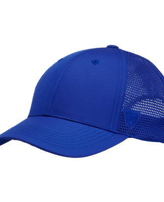 J America TW5536 Flight Lasercut Mesh Trucker Hat in Royal