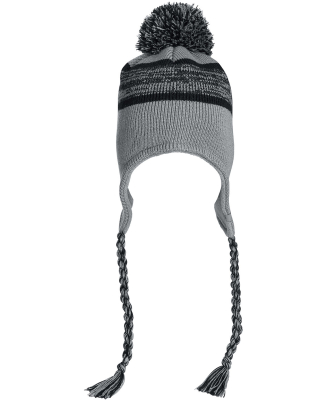 J America 5007JA Backcountry Knit Pom Hat in Grey