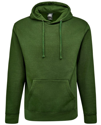 J America 8720 Unisex BTB Fleece Hooded Sweatshirt in Forest green