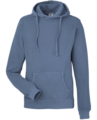 J America 8730 Unisex Pigment Dyed Fleece Hooded S in Denim