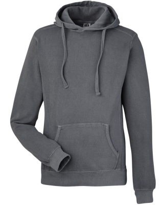 J America 8730 Unisex Pigment Dyed Fleece Hooded S in Lead