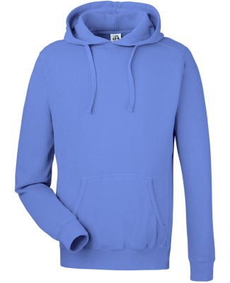 J America 8730 Unisex Pigment Dyed Fleece Hooded S in Regatta