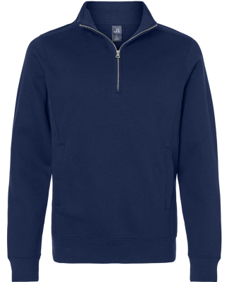 J America 8717 Unisex Heavyweight Quarter-Zip Swea in True navy