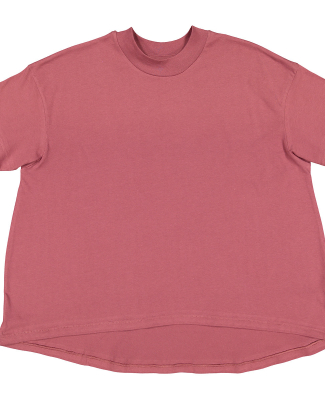 LA T 3519 Ladies' Hi-Lo T-Shirt in Rouge