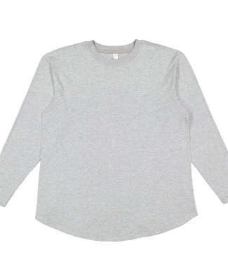 LA T 3508 Ladies' Relaxed  Long Sleeve T-Shirt in Heather