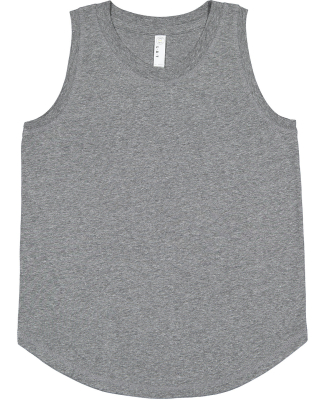 LA T 2692 Youth Relaxed Tank in Graphite heather