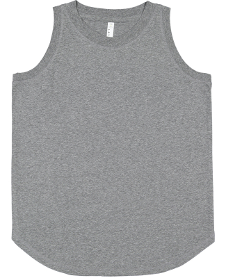 LA T 3592 Ladies' Relaxed Tank in Granite heather