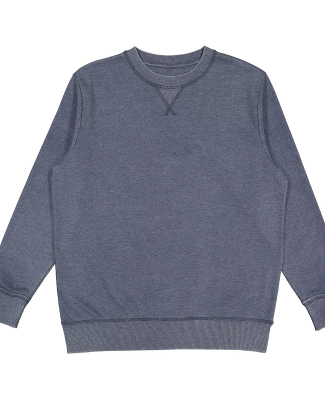 LA T 6935 Adult Vintage Wash Fleece Sweatshirt in Washed navy