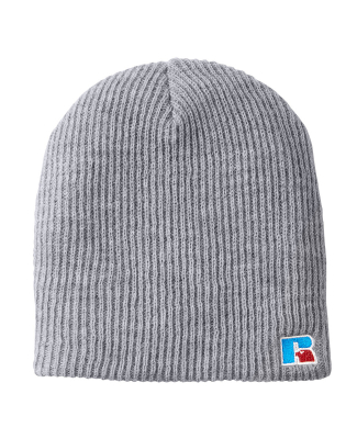 Russell Athletic UB89UHB Core R Patch Beanie in Grey heather