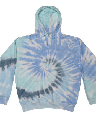 Tie-Dye 8600 Unisex Cloud Hooded Sweatshirt in Lagoon