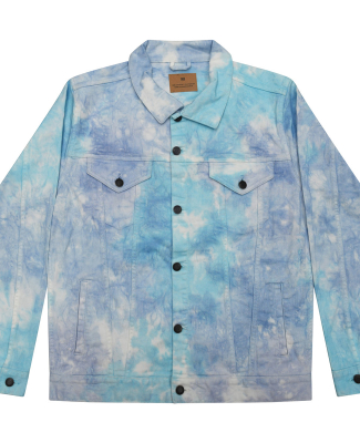 Tie-Dye 9050 Unisex Denim Jacket in Lagoon