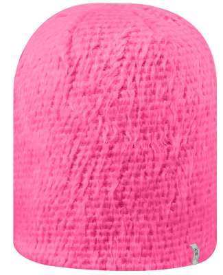 J America 5004 Adult Fluffy Monster Knit Cap in Wildberry