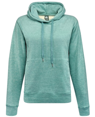 J America 8742 Ladies' Electric Fleece Hooded Swea in Electric jade