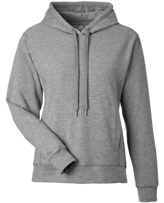 J America 8742 Ladies' Electric Fleece Hooded Swea in Electric slate