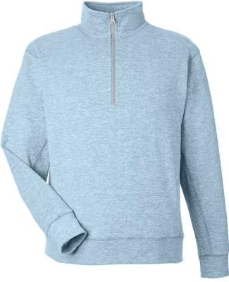 J America 8741 Unisex Electric Fleece Quarter-Zip in Electric sky