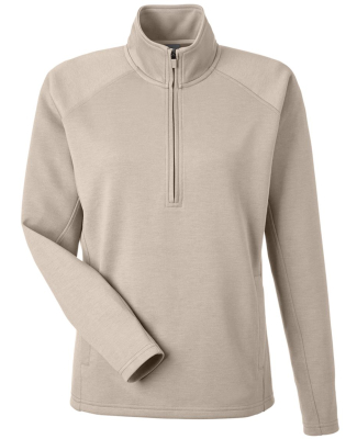 J America 8754 Ladies' Apex Fleece Quarter-Zip in Mojave