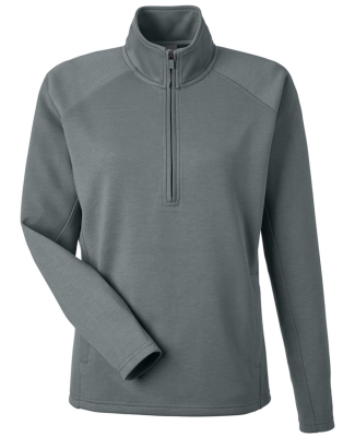 J America 8754 Ladies' Apex Fleece Quarter-Zip in Steel