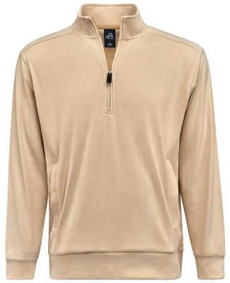 J America 8760 Unisex Element Fleece Quarter-Zip in Almond