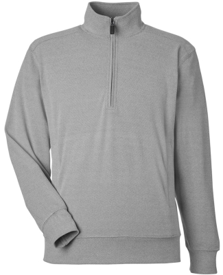 J America 8760 Unisex Element Fleece Quarter-Zip in Grey