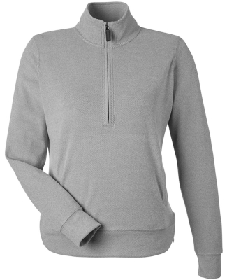 J America 8762 Ladies' Element Fleece Quarter-Zip in Grey