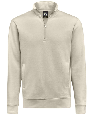 J America 8722 Unisex BTB Fleece Quarter-Zip in Oyster