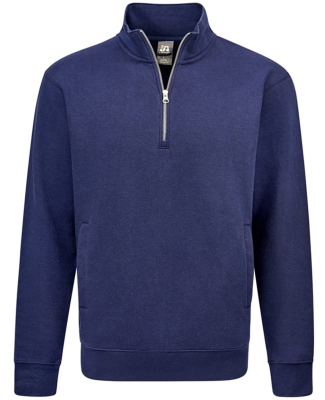 J America 8722 Unisex BTB Fleece Quarter-Zip in True navy