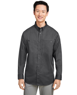 Harriton M585L Men's Advantage IL Long-Sleeve Work in Dark charcoal