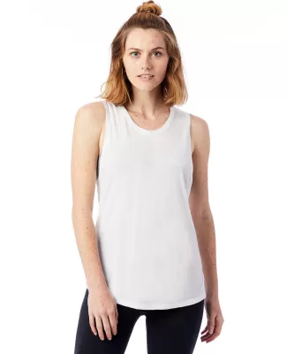 Alternative Apparel 3095 Women's Slinky Muscle Tan in White