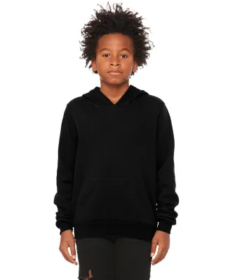 Bella + Canvas 3719Y Youth Sponge Fleece Hooded Sw in Black