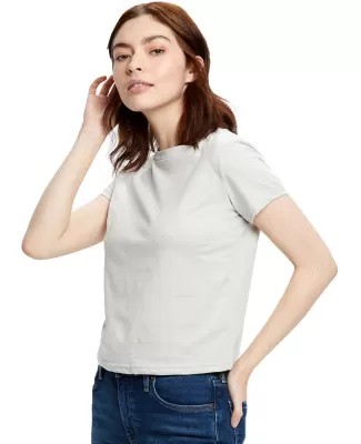 US Blanks US521 Ladies' Short Sleeve Crop T-Shirt in Silver
