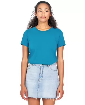 US Blanks US521 Ladies' Short Sleeve Crop T-Shirt in Capri blue