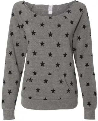 Alternative Apparel AA9582 Ladies Maniac Sweatshir ECO GREY STARS