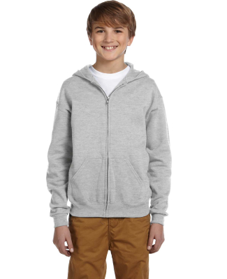 993B Jerzees Youth 8 oz. NuBlend® 50/50 Full-Zip  in Ash