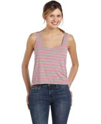 BELLA 8880 Womens Cropped Tank Top ATH HTH/ NEO PNK