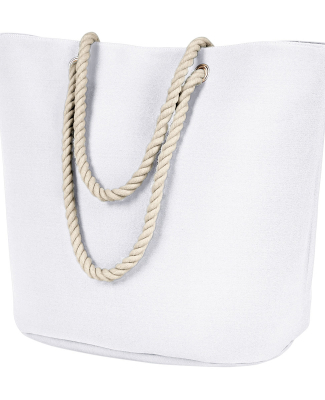 BAGedge BE256 Polyester Canvas Rope Tote in White sublmtn