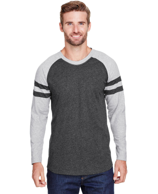 LA T 6934 Men's Gameday Mash Up Long-Sleeve T-Shir in V sm/ v ht/ v sm