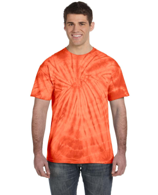 Tie-Dye CD101 Adult 5.4 oz. 100% Cotton Spider T-S in Spider orange