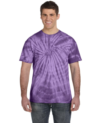 Tie-Dye CD101 Adult 5.4 oz. 100% Cotton Spider T-S in Spider purple