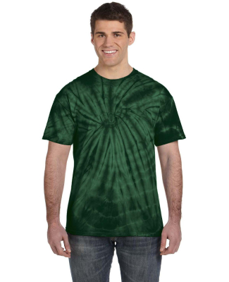 Tie-Dye CD101 Adult 5.4 oz. 100% Cotton Spider T-S in Spider green