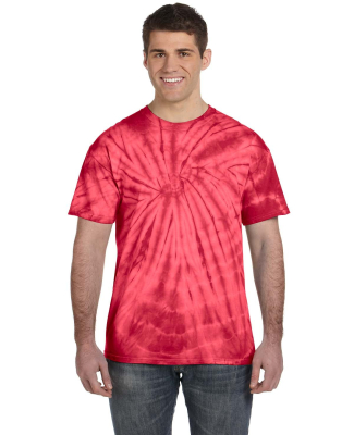 Tie-Dye CD101 Adult 5.4 oz. 100% Cotton Spider T-S in Spider red