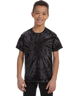 Tie-Dye CD101Y Youth 5.4 oz. 100% Cotton Spider T- in Spider black