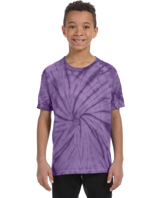 Tie-Dye CD101Y Youth 5.4 oz. 100% Cotton Spider T- in Spider purple