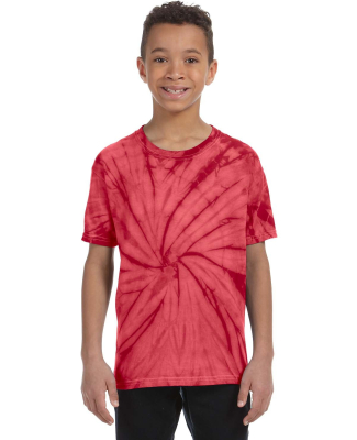 Tie-Dye CD101Y Youth 5.4 oz. 100% Cotton Spider T- in Spider red