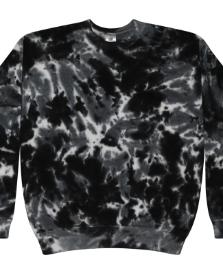 Tie-Dye H8100 Adult 8.5 oz., 80/20 crew neck fleec in Multi black