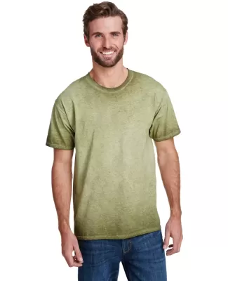 Tie-Dye CD1310 Adult Oil Wash T-Shirt GREEN